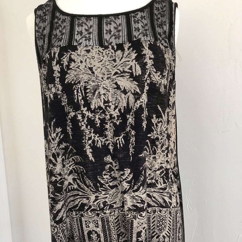 Black Tank with Crystals